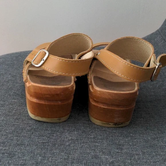 Troentorp Ingrid Tan Leather Clog Sandal 36 - Picture 5 of 8